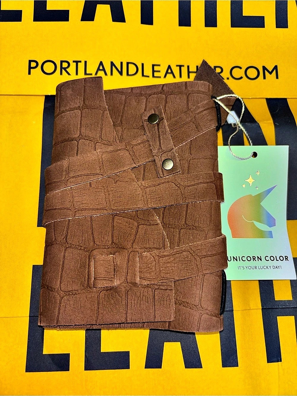 Portland Leather Goods Leather Wrap Journal - Mammoth